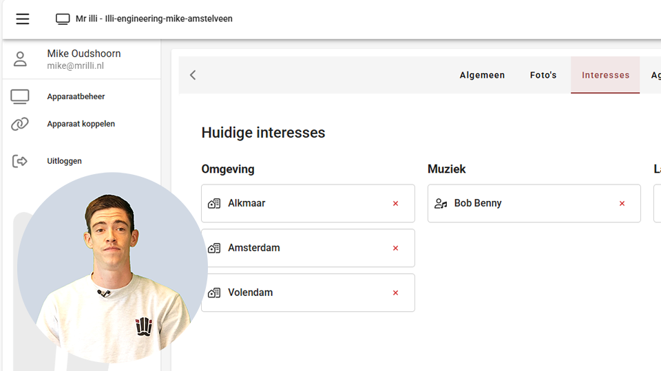 10. Interesses bewoners toevoegen