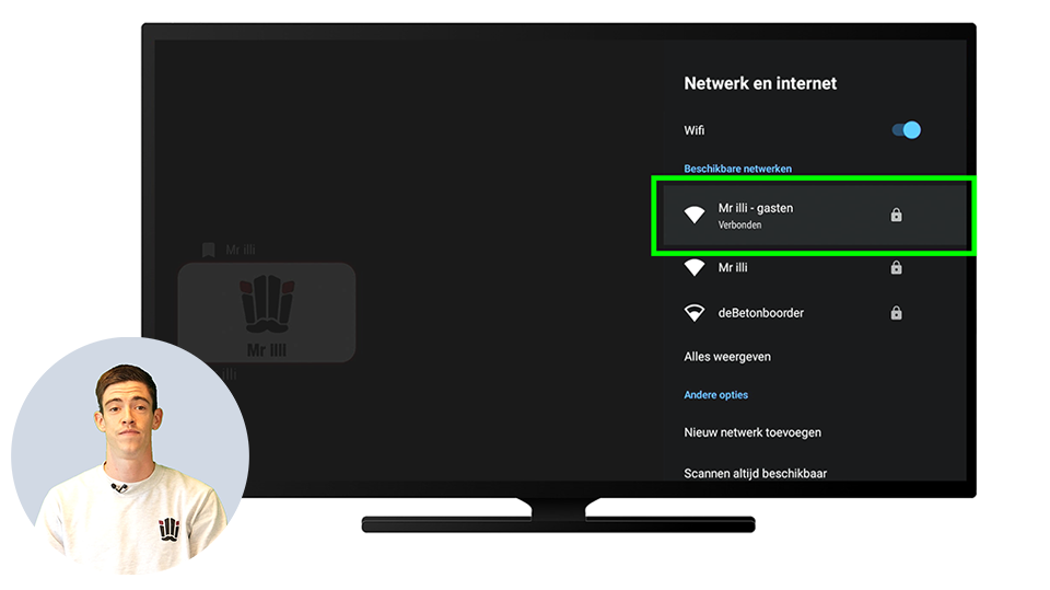 13. Mr illi stick verbinden aan Wifi
